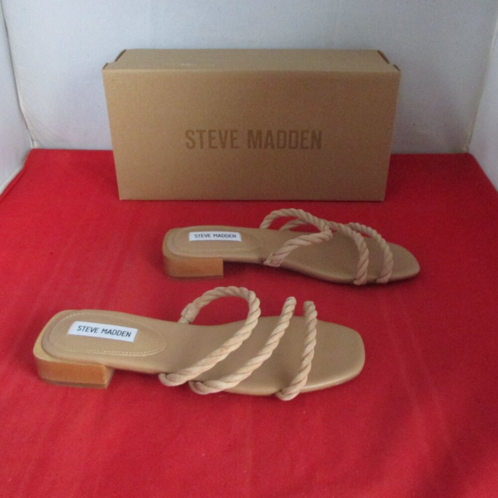 Steve Madden Annah Sandal $89 - US Size 7 1/2 - Tan Suede - 1085